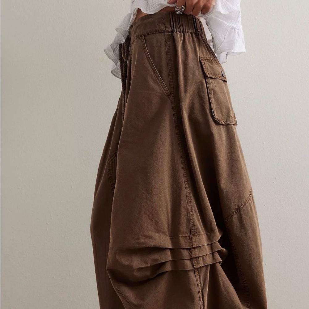 Free People Willow Poplin Maxi Skirt